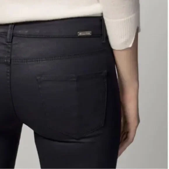 MOSSIMO DUTTI Black Skinny Fit Waxed Jean Pant  | 6 - Picture 3 of 8